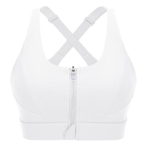 Zipper Sports Bra Running Shockproof Fitness Underwear  Women's Beautiful Back Breathable Bra